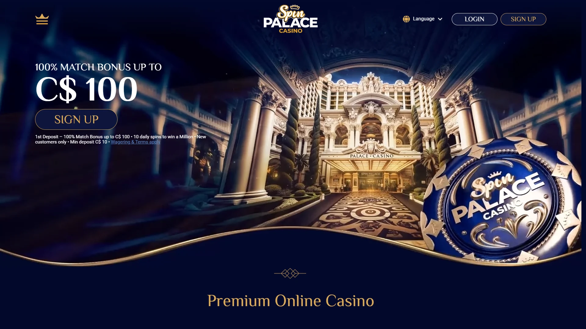 Spin Palace payment methods